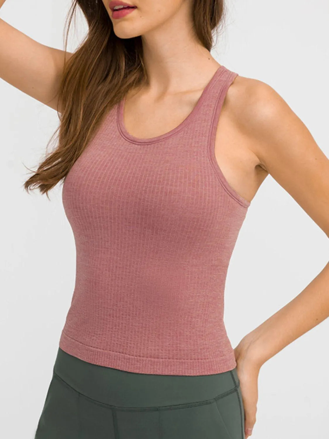 Round Neck Racerback Active Tank - 6i6