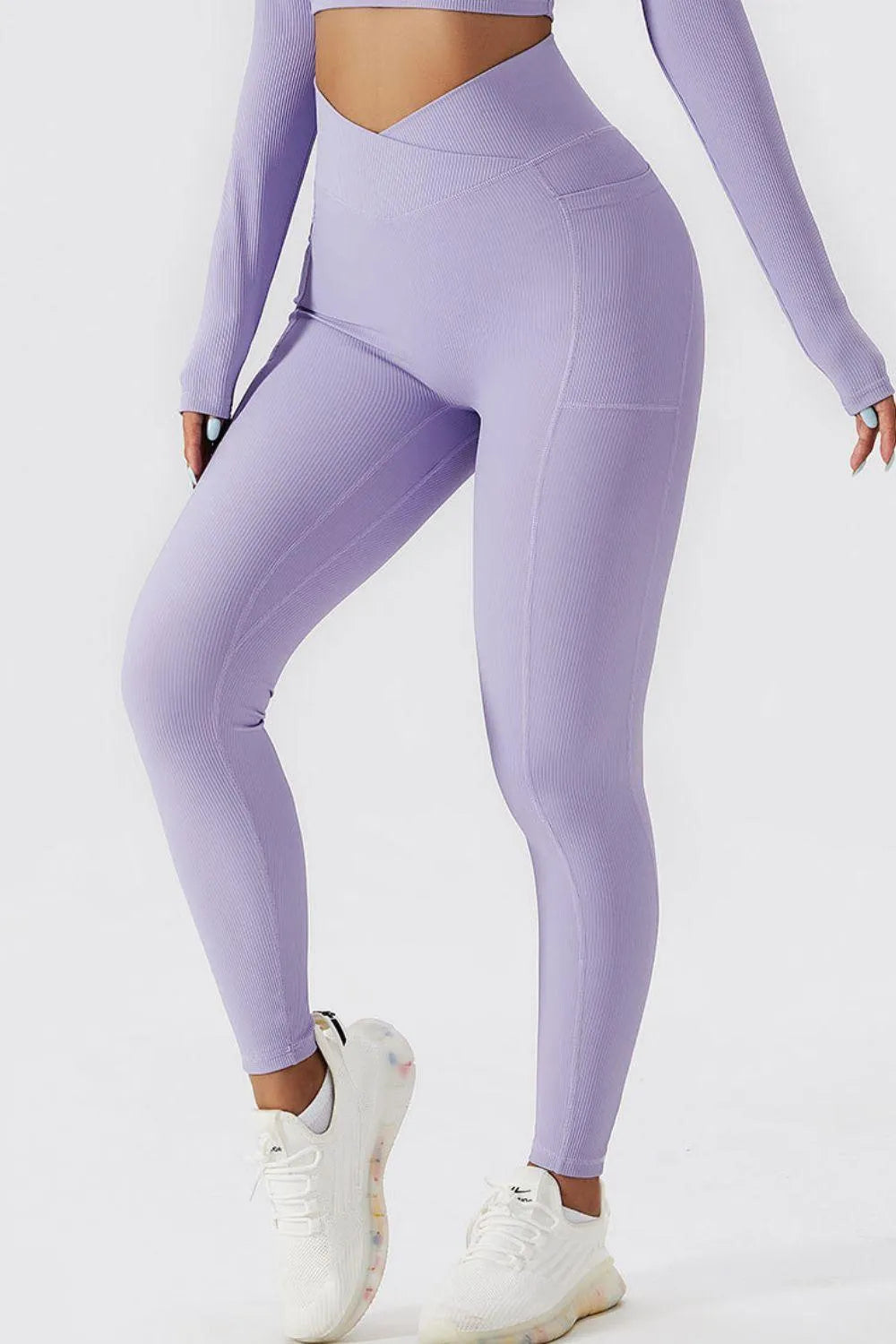 Basic Bae Crossover Waist Active Leggings - 6i6