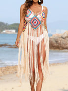 Fringe Spaghetti Strap Cover-Up - 6i6