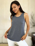 Basic Bae Full Size Round Neck Curved Hem Tank - 6i6